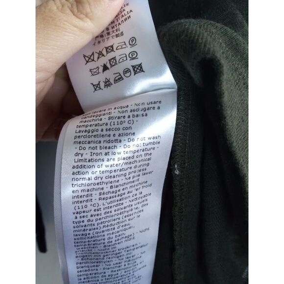 Hache  Italian Design Virgin Wool Blue, Brown Mock Neck Sweater size EU 40/Large - Picture 8 of 10